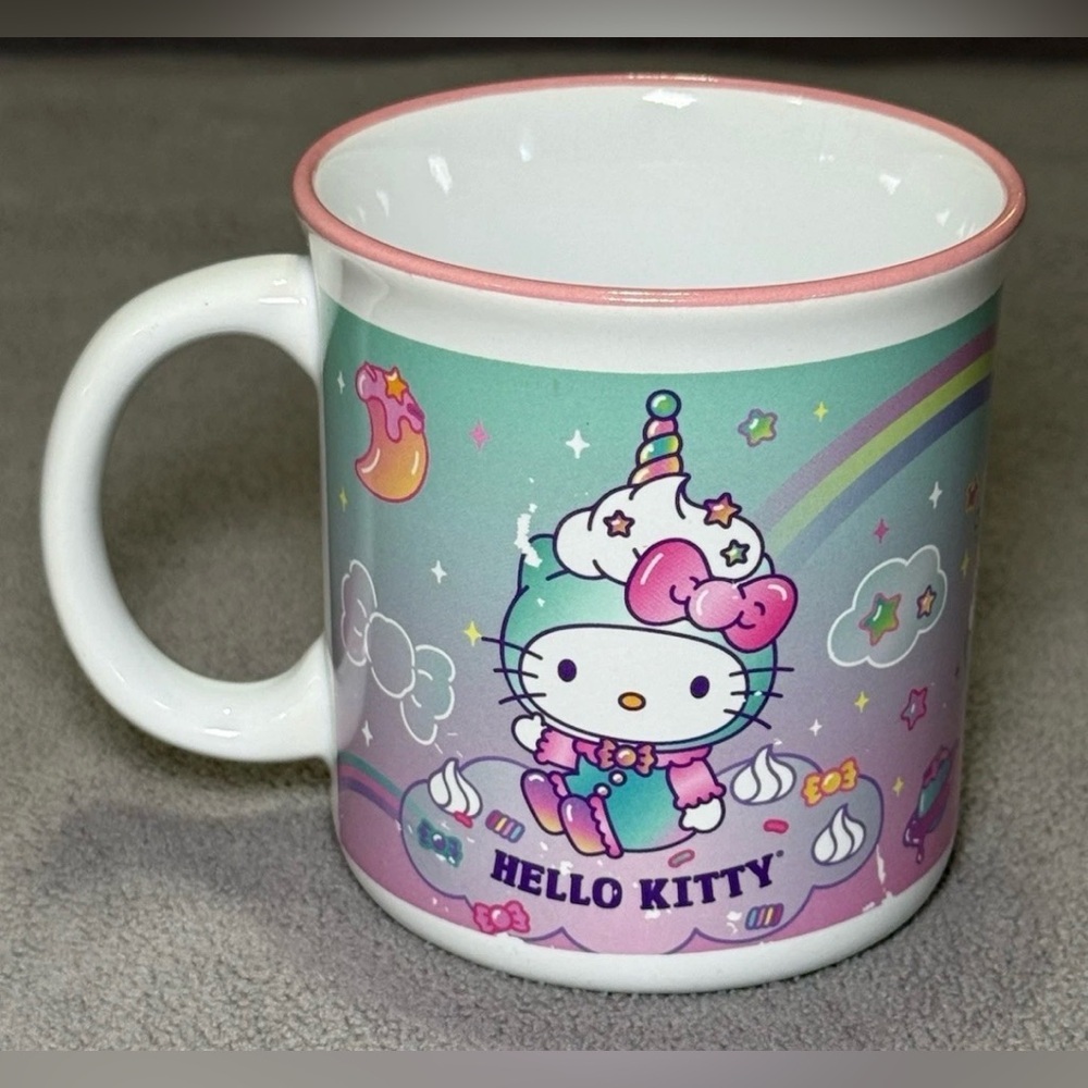 Sanrio Hello Kitty Rainbow Unicorn Theme 12oz Ceramic Mug Galerie